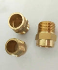 Brass End Feed Solder Cup Connector BSP Male To Solder Cup Fitting For Air Conditioning And Garden Hose, Multi Size Set In Three Eighths Inch, One Half Inch, Three Quarters Inch, And One To Four Inch, Heavy Duty Weatherproof Plumbing Part, brass fittings