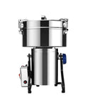 Front view of Beast Mode Heavy Duty 2000g Electric Grain Grinder Mill, stainless steel pulverizer for cereals, herbs, spices family use