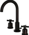 Millennium Widespread Bathroom Faucet In Oil Rubbed Bronze, Solid Brass Construction, Drip Free Ceramic Disc, 8 To 16 Inch Spread