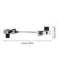 Rock Solid Mini Ratchet Wrench With 1/4 Inch Double Ended Reversible Socket And Knurled Finger Grip shown from the side with dimensions.
