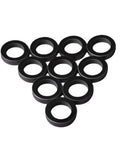 Built Like A Tank Silicon Carbide Sealing Rings Bombproof SiC Ceramic Gaskets For Heavy Duty Mechanical Seals Rock Solid Wear Resistant Durability One Piece Precision Machined 26X20X5 Millimeter black ceramic seal rings arranged in a triangle