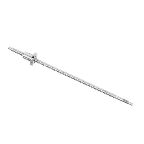 SFU1204 Ballscrew And Rolled Ballnut Assembly 400 mm Antibacklash Design, silver finish, smooth CNC motion component.