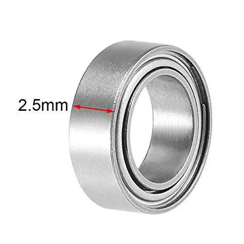 Double Shielded Deep Groove Ball Bearings 5 mm 8 mm 2.5 mm 440C Stainless Steel Abec 1 Precision, showing a 2.5mm size bearing detail.