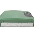 Three Zone Hydronic Valve Controller for Heating Systems, Universal 3 Zone Design, green enclosure with labeled outputs
