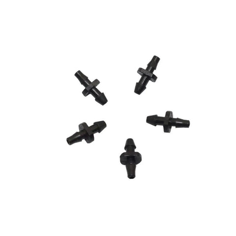 4000 Pieces 3 To 5mm Hose Connectors Kit With Double Barbed Adapters For Garden Irrigation Systems Micro Hose Fittings Watering Accessories Greenhouse Water Fittings Nozzles And Sprinklers, black plastic