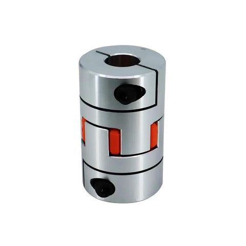 Jaw Shaft Coupler Claw Type Flexible Connector For Cnc Stepper And Servo Motors with metallic finish and orange accents.