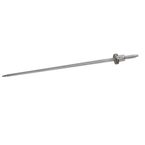 SFU1605 Rolled Ballscrew With Anti Backlash Ballnut 1000Mm Length 16Mm Diameter For Cnc Router And Milling Machine, shown from side angle.