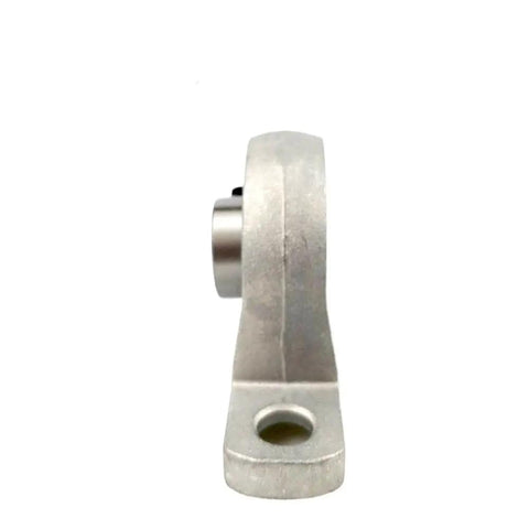Heavy Duty Spherical Roller Bearing Housing With Zinc Alloy Construction And Rubber Seals For Low Friction Performance side view with mounting hole.