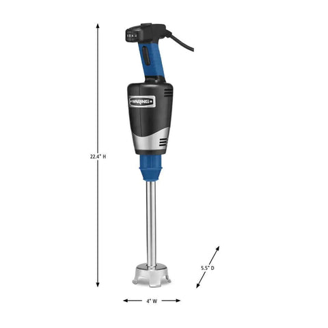 Pro Kitchen Workhorse Immersion Blender With Rock Solid Variable Speed And A Versatile 10 Inch Stainless Shaft, 22.4" tall.