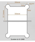 High Octane Glass Door Hinges With Fire Gold Finish Beefy 304 Stainless Steel Construction dimensions diagram for 8-12 mm panes