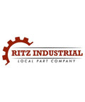 Ritz Industrial Local Part Company logo with gear design on white background
