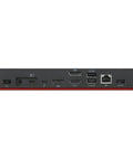 Thunderbolt 4 Workstation Dock Serving Up 230W Power And Seamless 4K Video Paired With Adjustable Monitor Stand Wireless Keyboard And Mouse For Serious Desk Flex And Smooth Daily Grind ports and connections view.