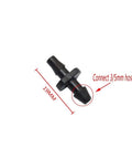 Bulk Garden Hose Fittings Kit With Four Thousand Pieces Three To Five Millimeter Double Barbed Connectors For Micro Hoses And Irrigation System Durable Greenhouse Watering Accessories No Brainer Fit, 3/5mm black double barb connector, 19mm