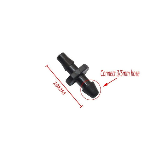 4000 Pieces 3 To 5mm Hose Connectors Kit With Double Barbed Adapters For Garden Irrigation Systems Micro Hose Fittings Watering Accessories Greenhouse Water Fittings Nozzles And Sprinklers, black 19mm connector