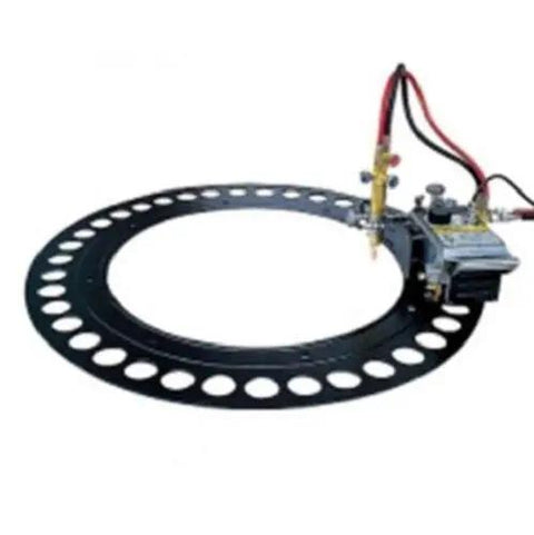 Rigged Tough Portable Gas Cutter Torch With Precision Circle Track Guide and Heavy Duty Aluminum Chassis for seamless steel cutting