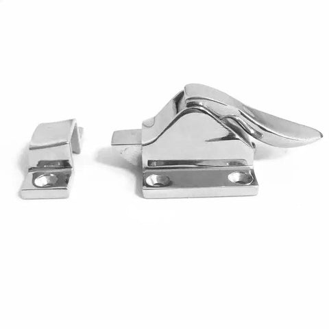 Top Shelf Marine Door Latch Featuring Rock Solid 316 Stainless Steel Construction And Smooth Twist Catch Mechanism
