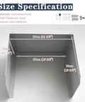 Size specifications for Badass Wall Mount EV Charger Enclosure Waterproof Outdoor Cover in galvanized steel with dimensions.