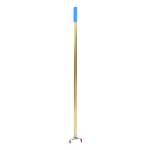 No Sweat Ladder Free Grind With This Smooth Twist Smoke Detector Removal Tool showing 15.9 feet long telescoping pole with claw.