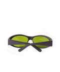 Professional Grade 1064Nm Laser Safety Glasses For High Power Nd Yag Semiconductor Engineering Workshops With Dope Infrared Blocking Optics And Kickin Wide Side Shielding, front view with green lenses.