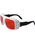 Professional Laser Safety Goggles Featuring Knockout OD7 Defense Against UV And Green Lasers Up To 534 Nm with red lenses