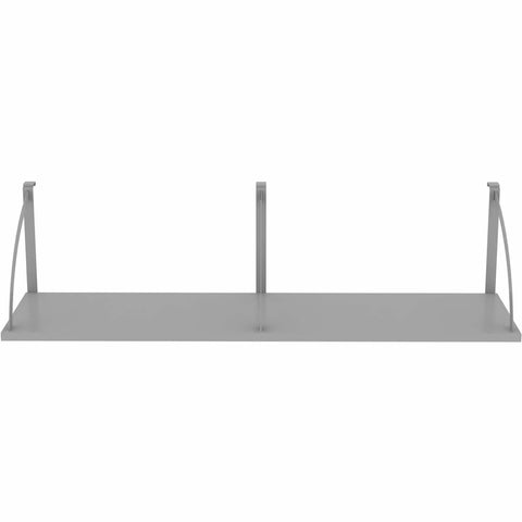 Boss Grade 60 Inch Overhead Panel Shelf For Cubicle Partitions and Fabric Room Dividers With Heavy Duty Steel Construction and Curved Mounts