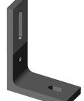 Extra Tall Black L Bracket Feet For Solar Panel PV Module Mounting Racking, heavy duty aluminum with serrated edges.
