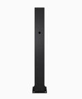 Built Different Free Standing Ev Charger Holder And Cord Wrap Organizer Weatherproof Steel Post in black, front view for parking lots.