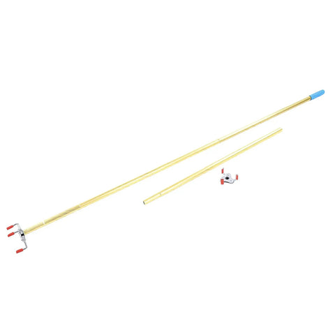 Kick It Easy With Heavy Duty Aluminum Smoke Detector Removal Pole Long Grip Handle for high ceilings, extends 130 inches.