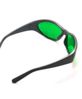 OG Grade Red Laser Protective Glasses For 620 To 700nm Range OD6 Plus Safety Goggles with green lenses for laser protection.