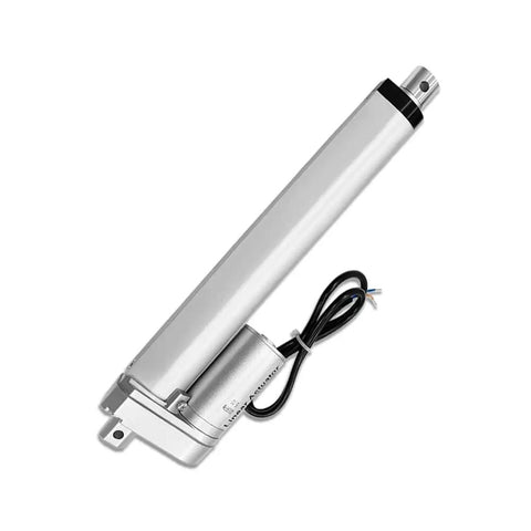 8 Inch Stroke 12V Electric Linear Actuator, 225lbs Load Capacity, 10mm/s Travel, IP55 Waterproof, Silver Aluminum