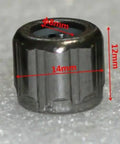 Heavy Duty One Way Clutch Needle Bearing Replacement For Spin Mops 8X14X12mm 2 Piece Set showing octagon design and measurements.