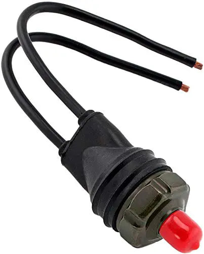 Badass Sealed Air Pressure Switch 90 To 120 PSI 12V 24V 1/8 Inch NPT Tank Mount with wire leads and black housing.