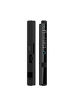 Slick Real Time Intercom Smart Door Lock With Hella Secure 3D Face Recognition And Quick Fingerprint Unlock Straight Up Wireless Smart Lock Featuring No Sweat Tuya App Setup In Glossy Black, viewed from side.