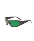 Pro Grade Laser Safety Glasses Shield Your Peepers From Blue Red And Infrared Beams Up To 1100Nm with green lenses and sturdy frame.