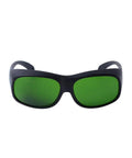 Top Tier Laser Safety Glasses With Knockout Od4 Plus And Od6 Plus Defense For 800 To 1700 Nm And 900 To 1550 Nm Nd Yag Telecom Eye Protection with green lenses.