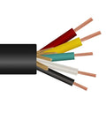 Real Workhorse 2/5 Soow Portable Power Cable 600 Volt Black Wire Cord For Generators Welders And Job Sites 25 Feet showing colored conductors