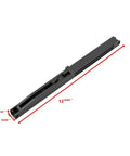 Rugged Barn Door Soft Close Mechanism With Zero Drama Buffer Damper For No Sweat Install Sliding Track Kit S Curve black track measuring 12 13/64 inches
