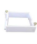Mounting bracket for Dual Display PID Temperature Controller ITC-106VH 100-240V AC showing in white material with screws