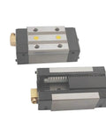 2750mm High Precision CDG65 Linear Guide Rail Kit With 8 CDG65B Square Bearing Sliders, showing detailed close-up of two sliders