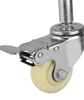 Heavy Hitter Spring Loaded Gate Rollers With Locking Brake Self Adjusting Caster For Farm And Barn Gates close-up of nylon wheel and metal frame