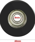 Heavy Duty 8mm Bore Deep V Groove Guide Bearing Pulley And Linear Rail Ball Wheel Featuring Kickass Nylon Rollers For No Sweat Tracking On Shop Tools And Machinery, 40mm diameter with 8mm bore.