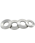 304 Stainless Steel Conical Spring Locking Disc Washers M8 20 Pack Heavy Duty Hardware showing four varying sizes.