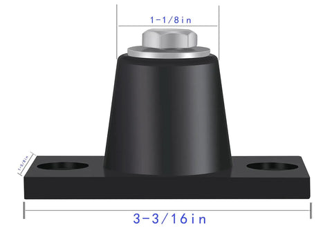 Heavy Duty Floor Mount Vibration Isolator Pads With 100 Percent Neoprene Rubber Base Built Tough, 1-1/8 inch height