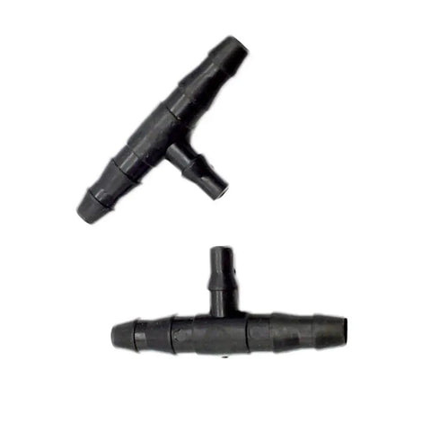 All In One Garden Hose Adapter Kit With 2000 Barb Tee Connectors For 3 To 5 Mm And 4 To 7 Mm Hoses Three Way Hose Splitters Irrigation Fittings For Watering Sprinklers Nozzles And Garden, black plastic tee connectors