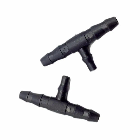 Leakproof Hose Fittings Kit 2000 Pcs Barbed Tee Connectors 3 To 5 Mm And 4 To 7 Mm Three Way Hose Splitters For Garden Watering And Irrigation Easy To Install Quick Connect System, black plastic