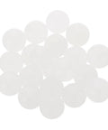 20 Pack PP Plastic Bearing Balls 5/8 Inch Solid White Polypropylene Precision Engineered for Smooth Rolling on white background.