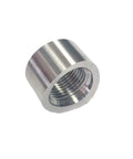 Stainless Steel M18 X 1.5 Sensor Welded Notch Nut Fastener Built To Withstand Abuse And Hold Tight, Heavy Duty Cross-Lock Round Nut close-up view, showcasing the silver finish and threaded interior.