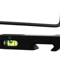 Picatinny Rail Leveling Kit With Ultra Low Profile Anti Cant Bubble Level In 6061 Aluminum Quick Install Includes 7/64 Inch Allen Wrench For Repeatable Shots And Cant Reduction, showing black aluminum level and wrench.