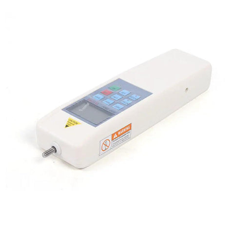 Real Deal 500N Digital Force Gauge Horizontal Push Pull Tension Tester Bench control unit with keypad and digital display.