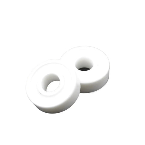 608 Full Ceramic Sealed Ball Bearings 8X22X7 mm ZrO2 Deep Groove Miniature Units in white ceramic, ideal for power tools.